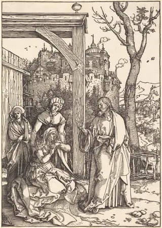 Christ Taking Leave from His Mother, by Albrecht Dürer, ink, 1504