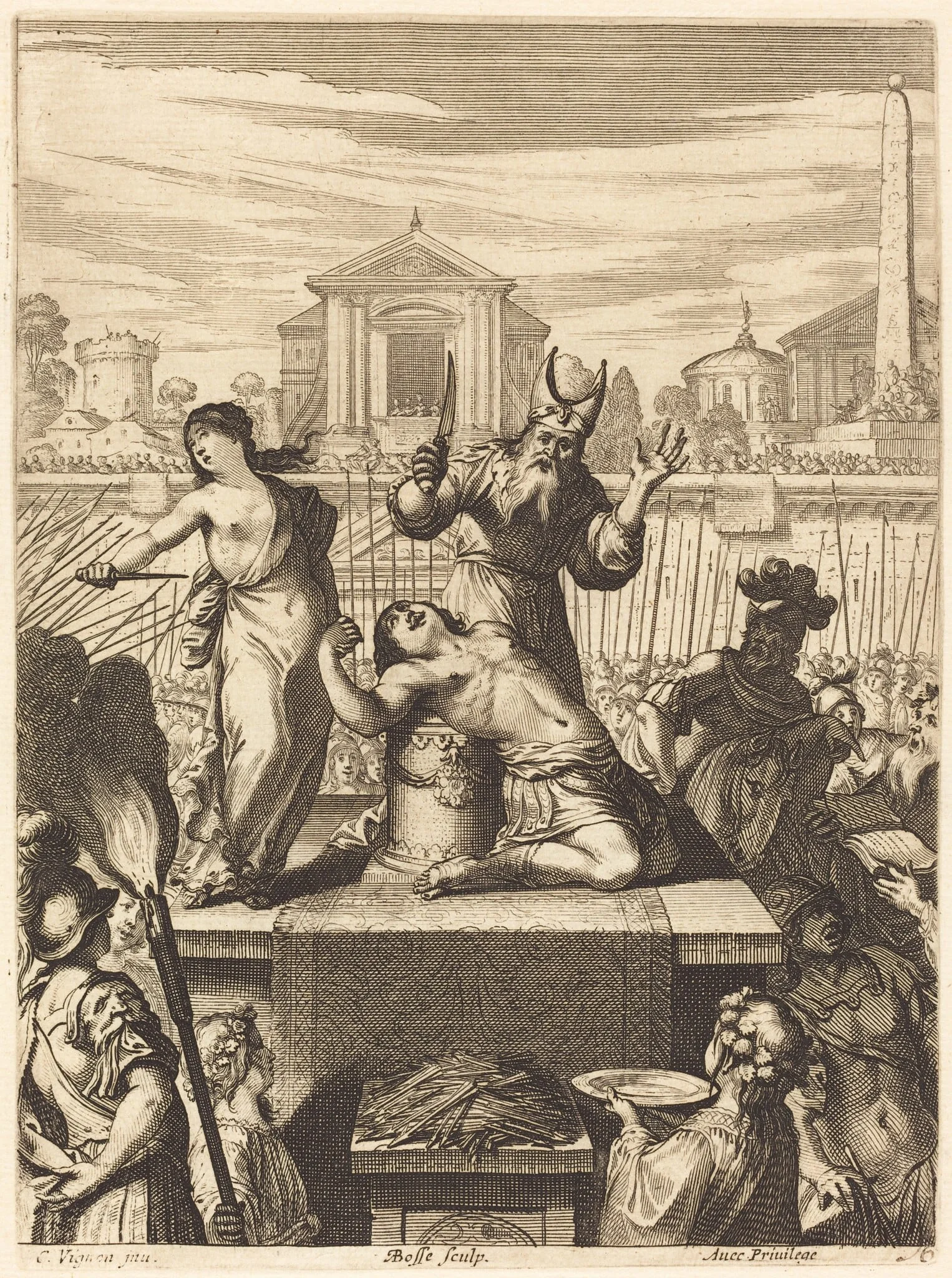 Illustration to Jean Desmarets' "L'Ariane", detail