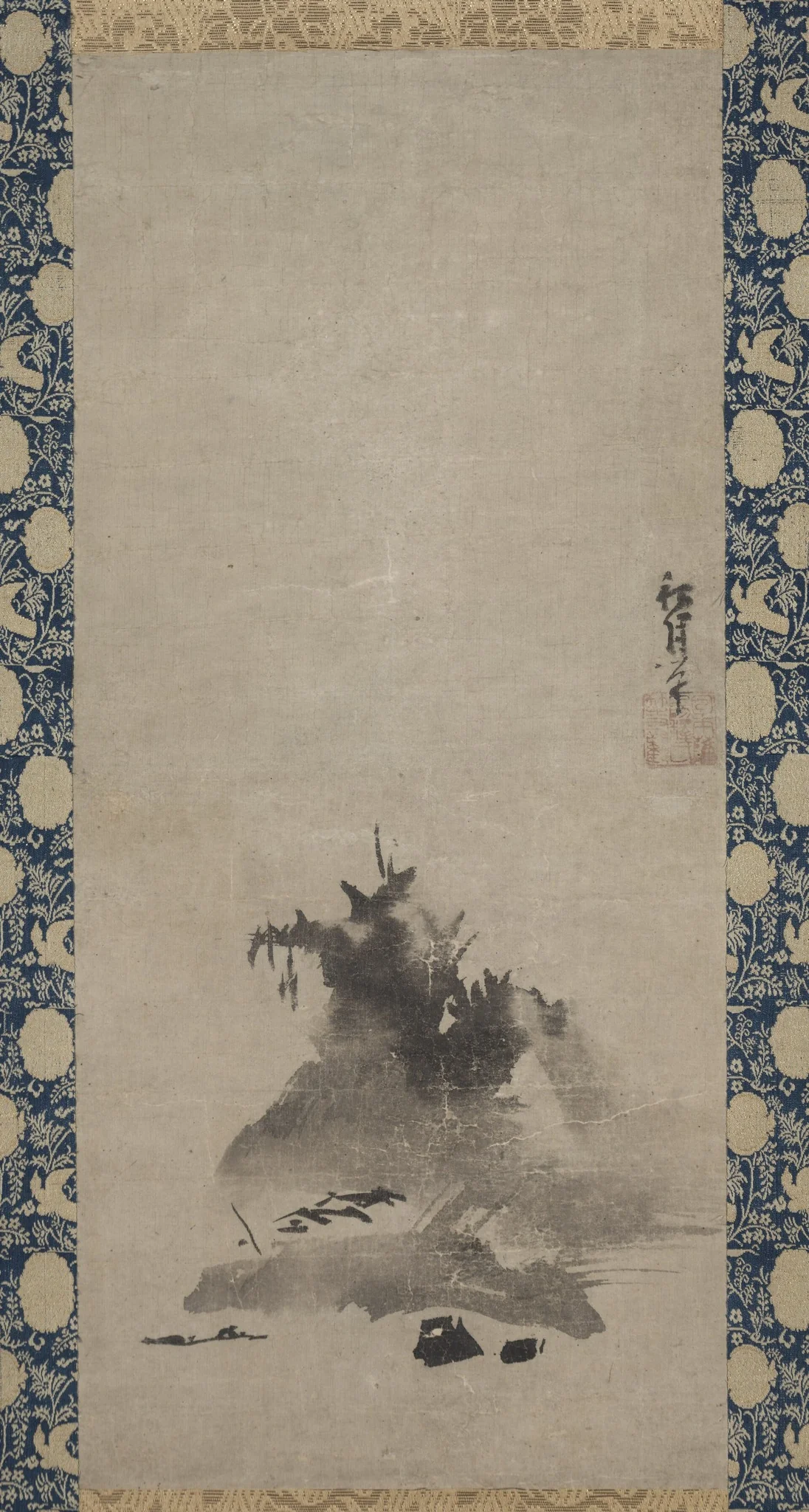 Haboku (Flung-ink) Landscape, detail