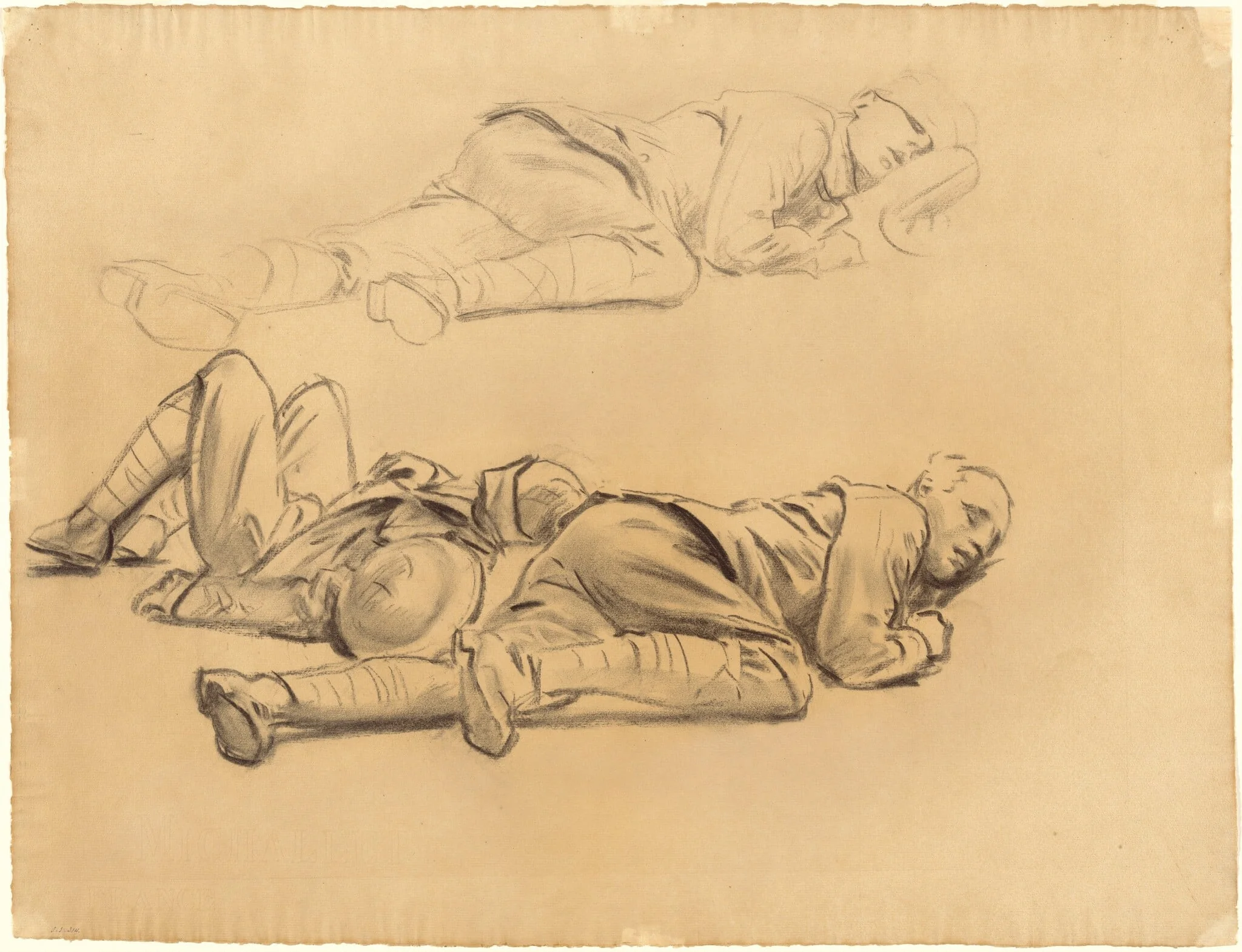 Studies for "Gassed", detail