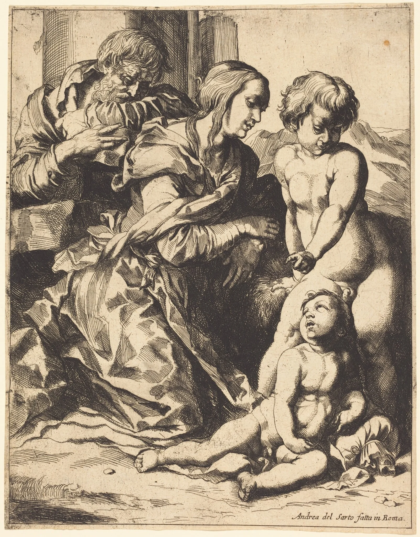 The Holy Family, detail