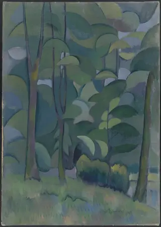 Forest, by Vladimir Baranov-Rossiné, oil, 1909