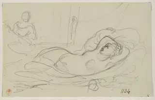 Study after Ingres' 'Odalisque à l'ésclave', by Alphonse Legros, 1850