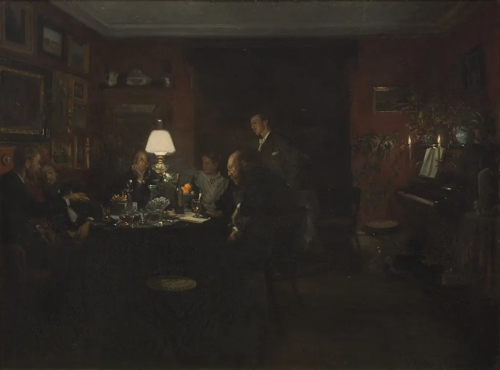 Evening talk, by Viggo Johansen, oil, 1894