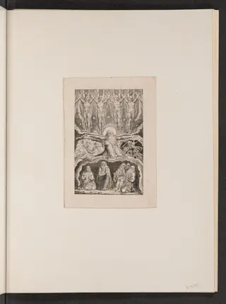 When the Morning Stars Sang Together, by William Blake, ink, 1825