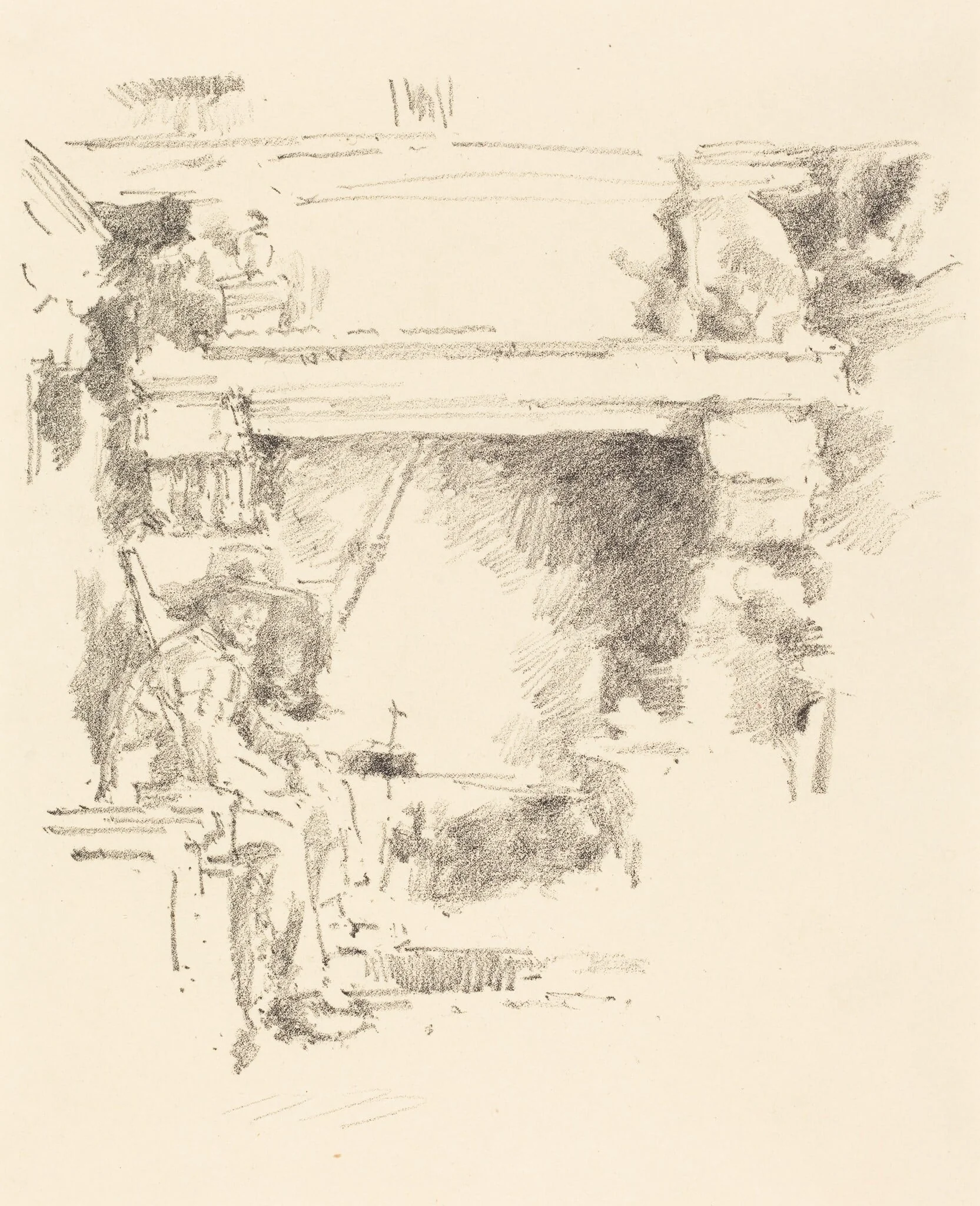 The Fireplace, detail