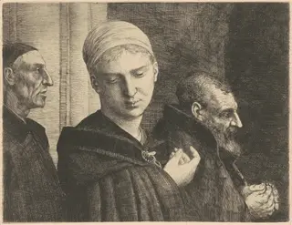Baptism, by Alphonse Legros, ink, 1870