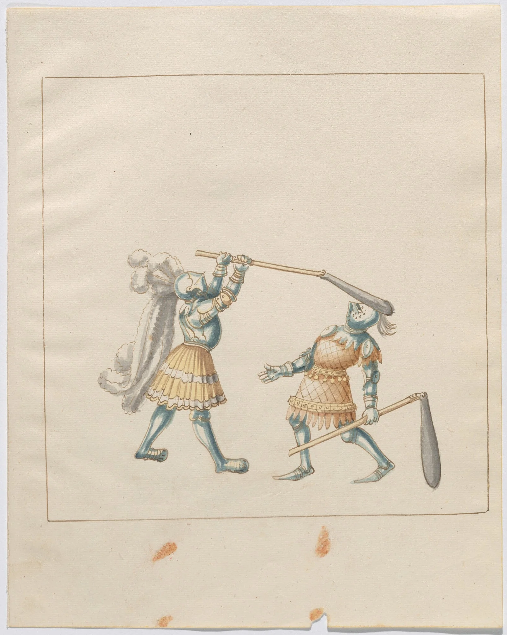 Foot Combat with Flails, detail