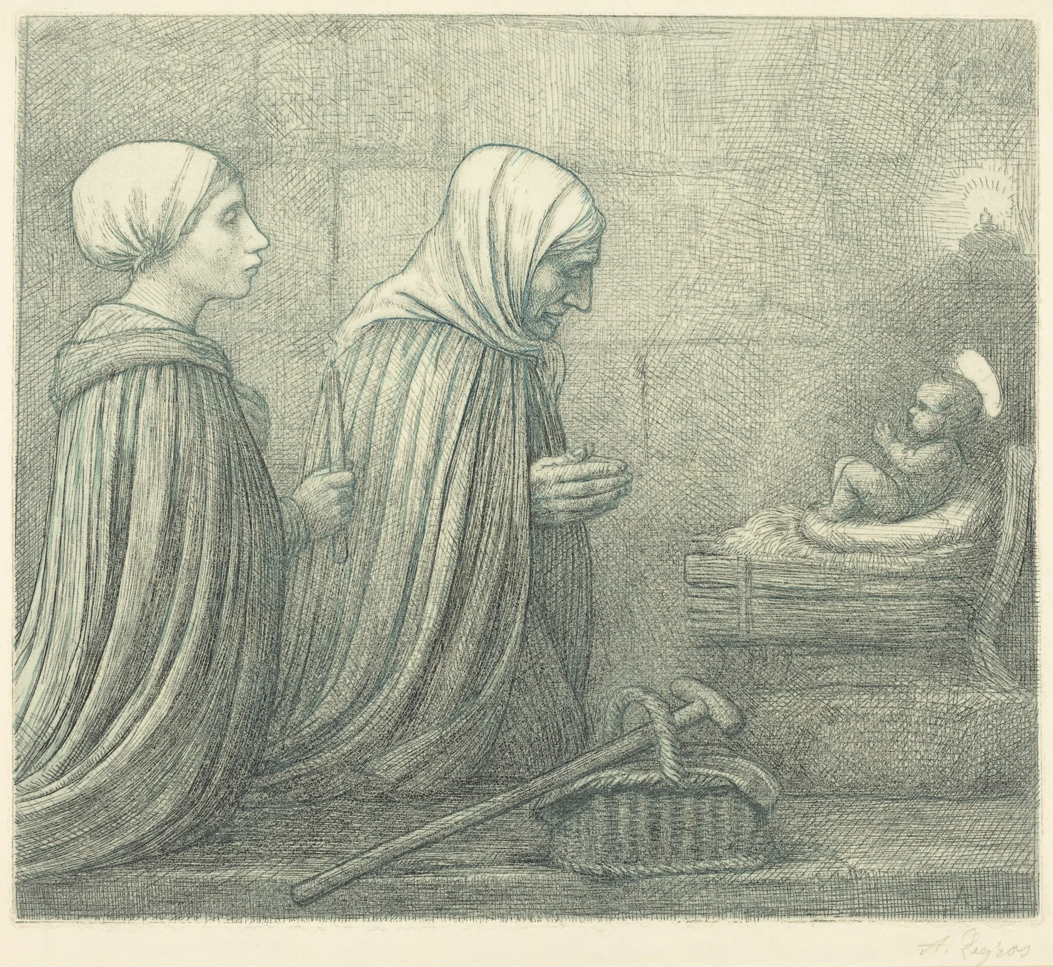 The Manger (La creche), detail