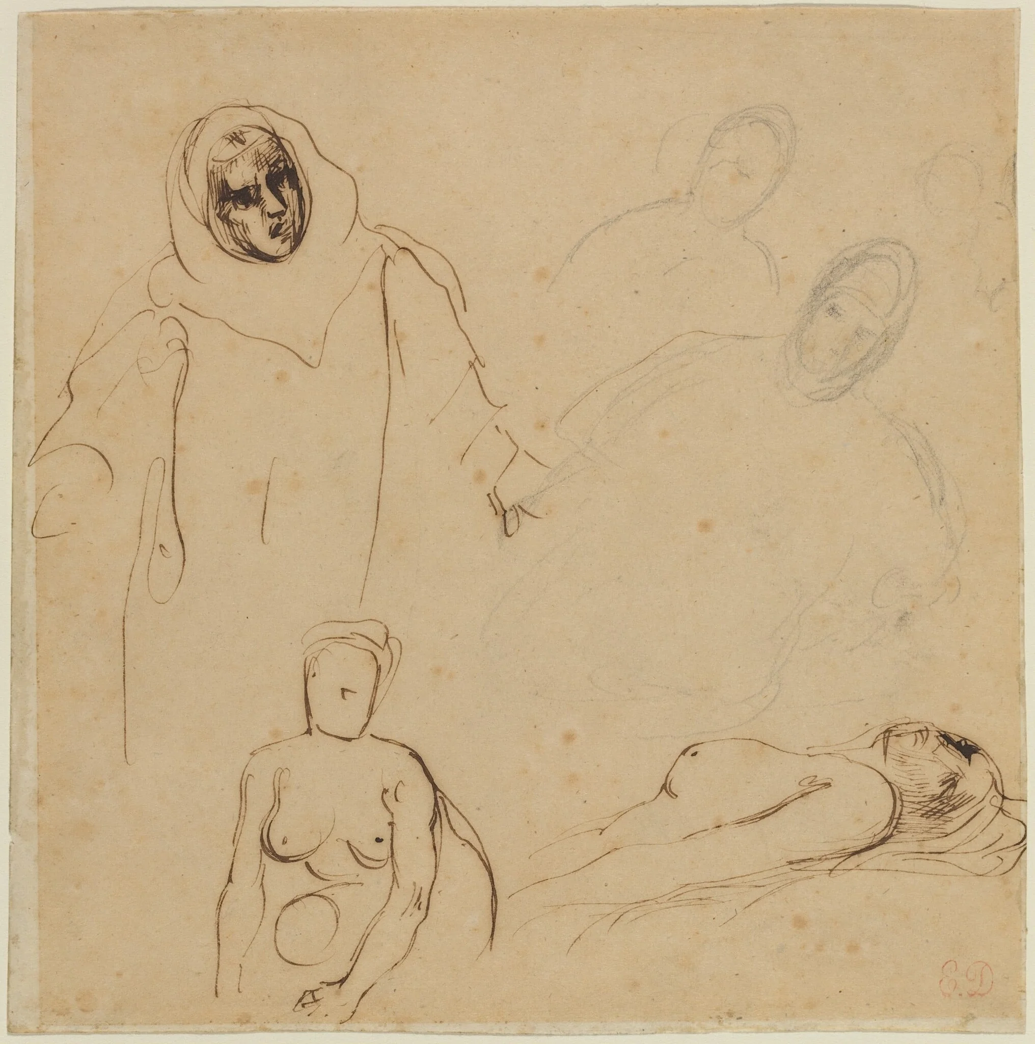 Studies for Christopher Columbus, detail