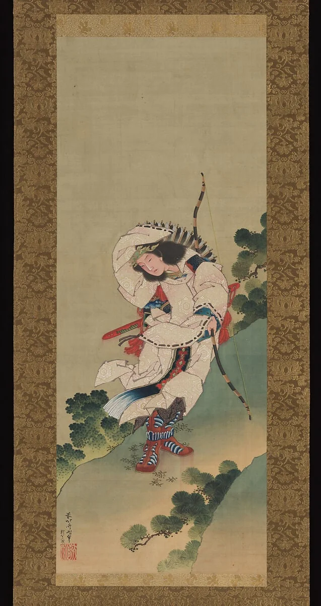 神功皇后図|The Legendary Empress Jingū, detail