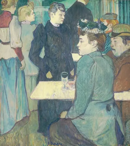 A Corner of the Moulin de la Galette, by Henri de Toulouse-Lautrec, oil, 1892