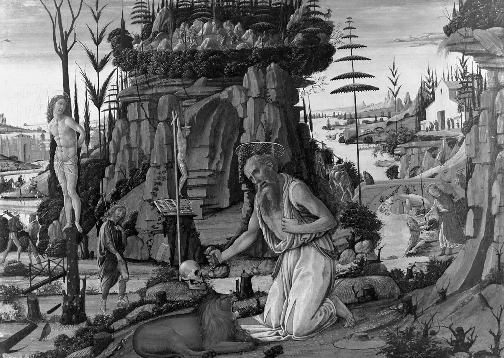 St. Jerome, by Jacopo da Sellaio, paint, 1493