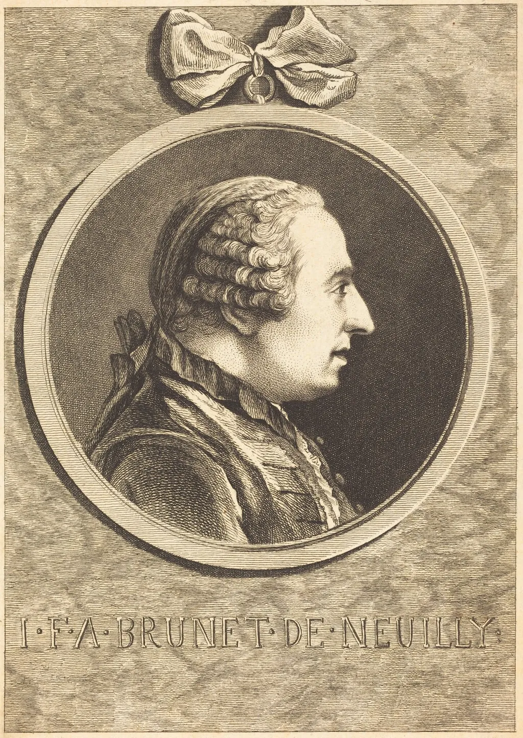 Brunet de Neuilly, by Charles-Nicolas Cochin II, ink, 1752