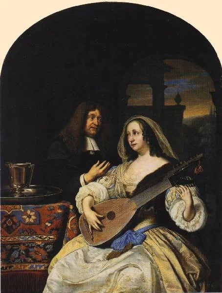 Portrait of François de le Boë (Sylvius) and his Wife, detail