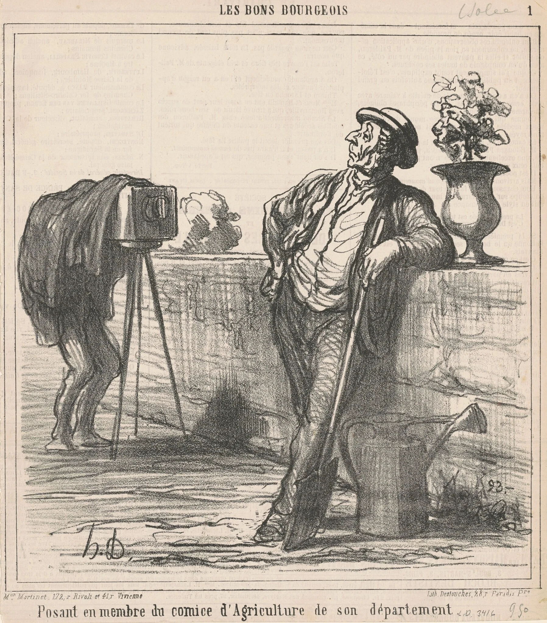 Posant en membre du comice d'agriculture ..., detail