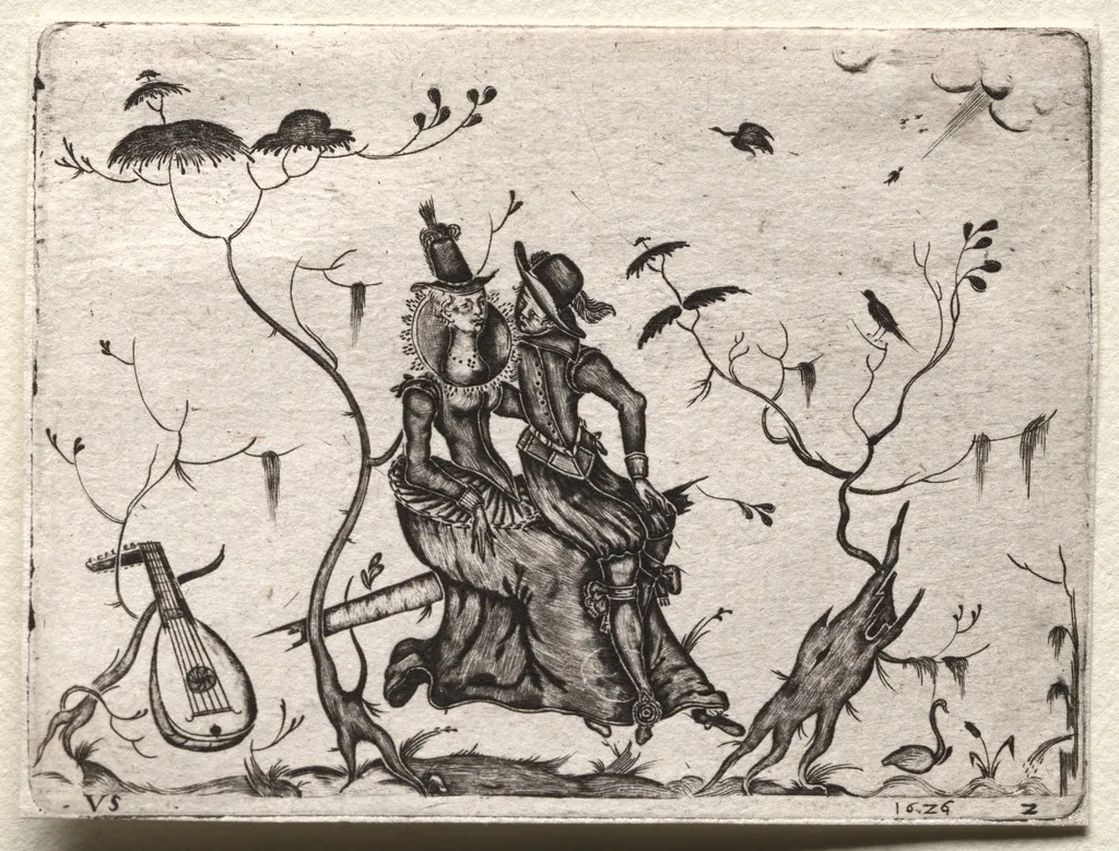Pair of Lovers, by Valentin Sezenius, 1626