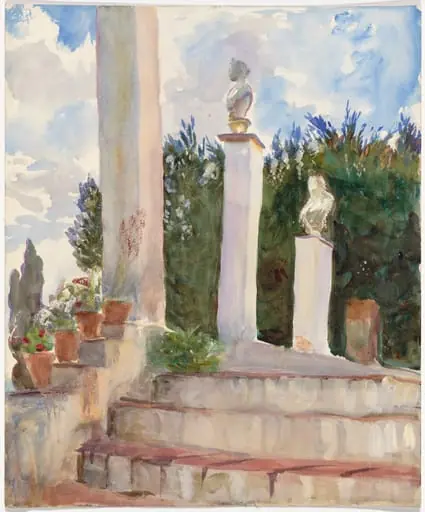Generalife, by Emily Sargent, watercolor, 1912