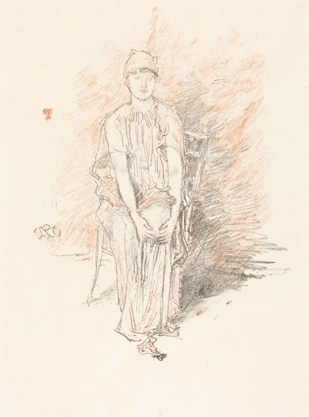 Figure Study in Colors, by James McNeill Whistler, ink, 1890