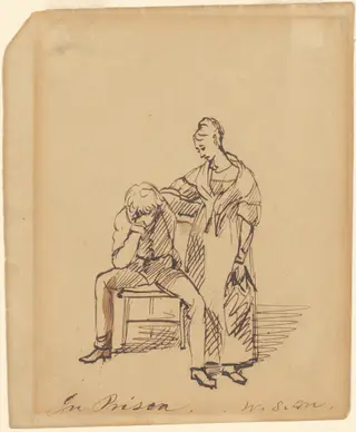 In Prison, by William Sidney Mount, ink, 1844