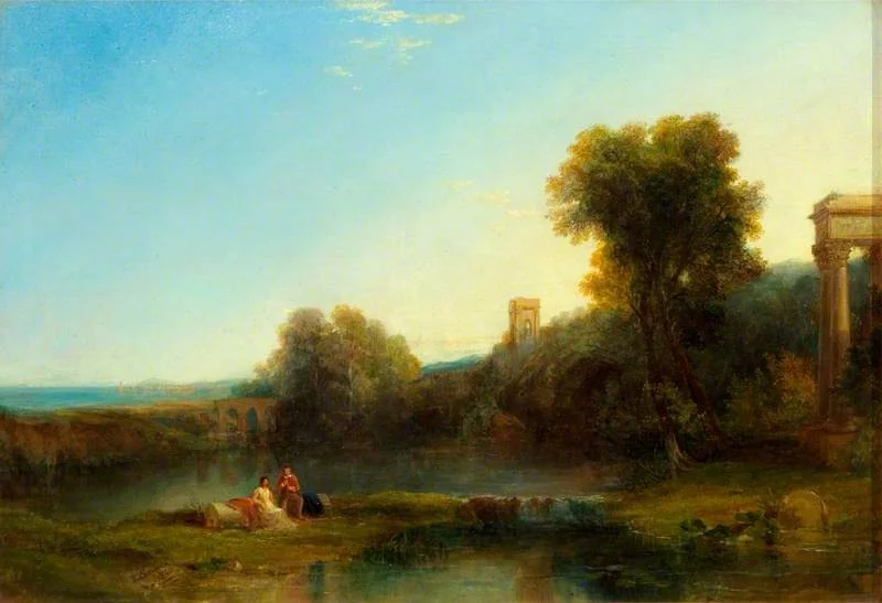 A Landscape with Classical Ruins, detail