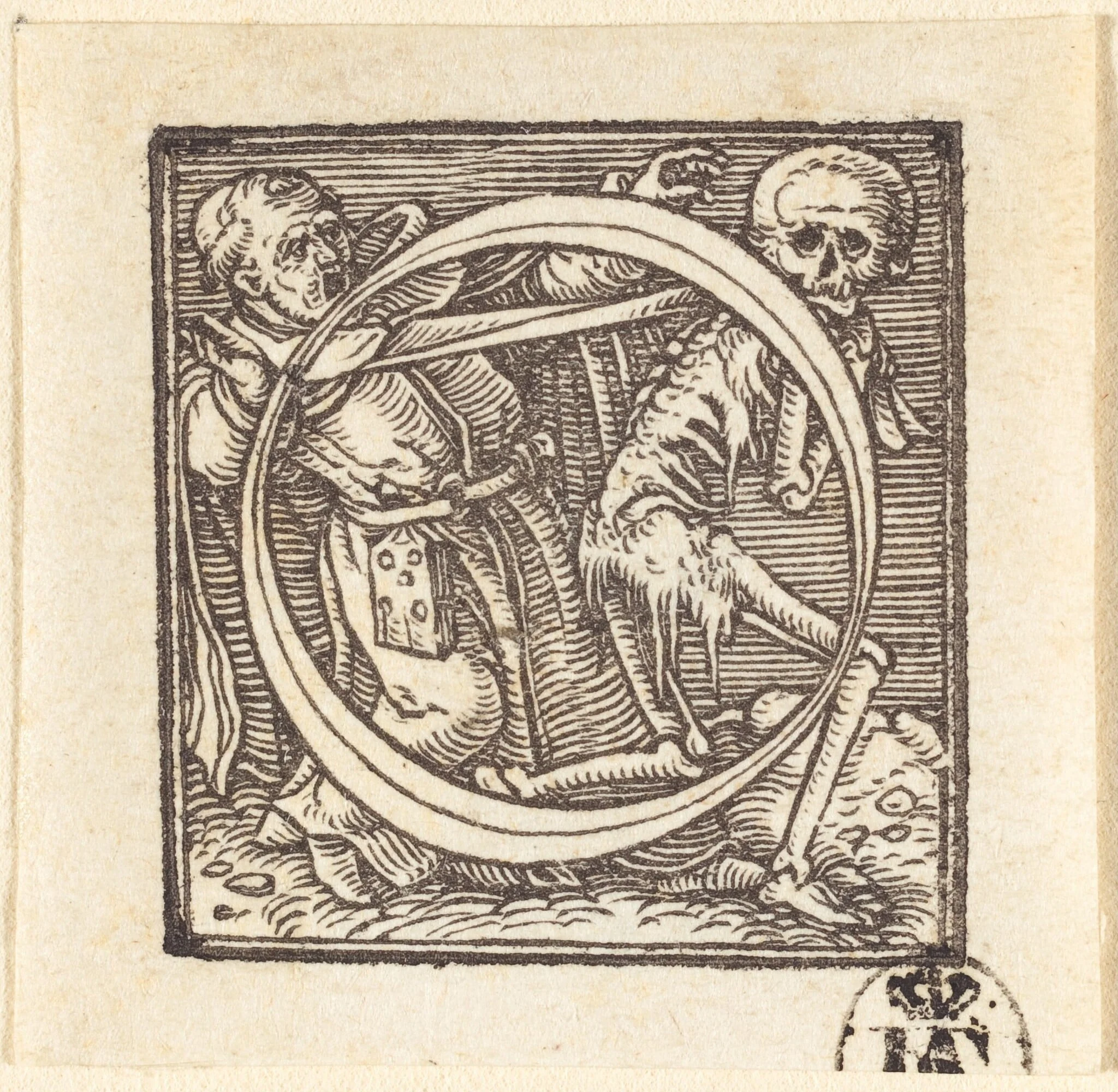 Letter O, detail