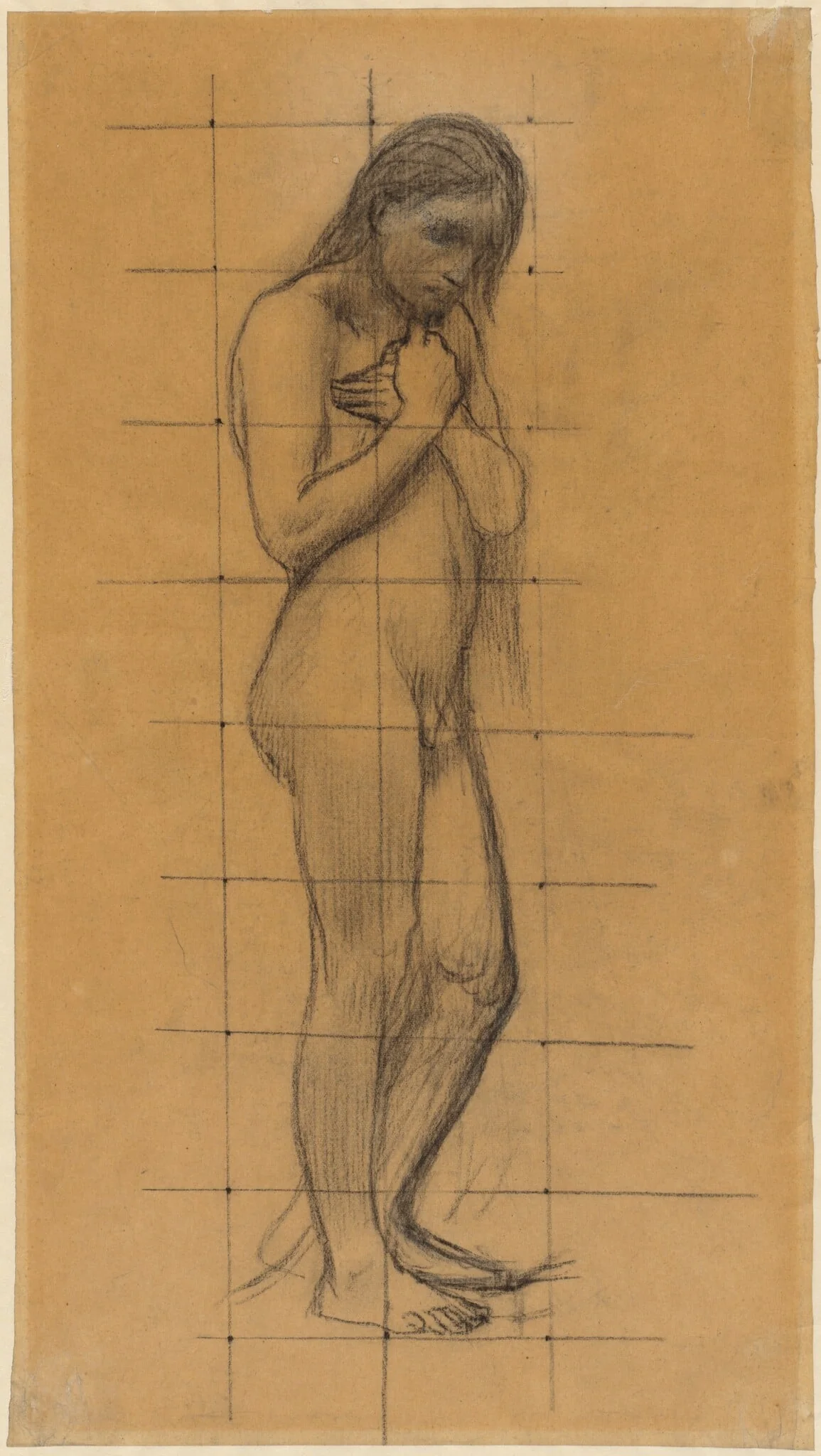 A Standing Male Nude, detail