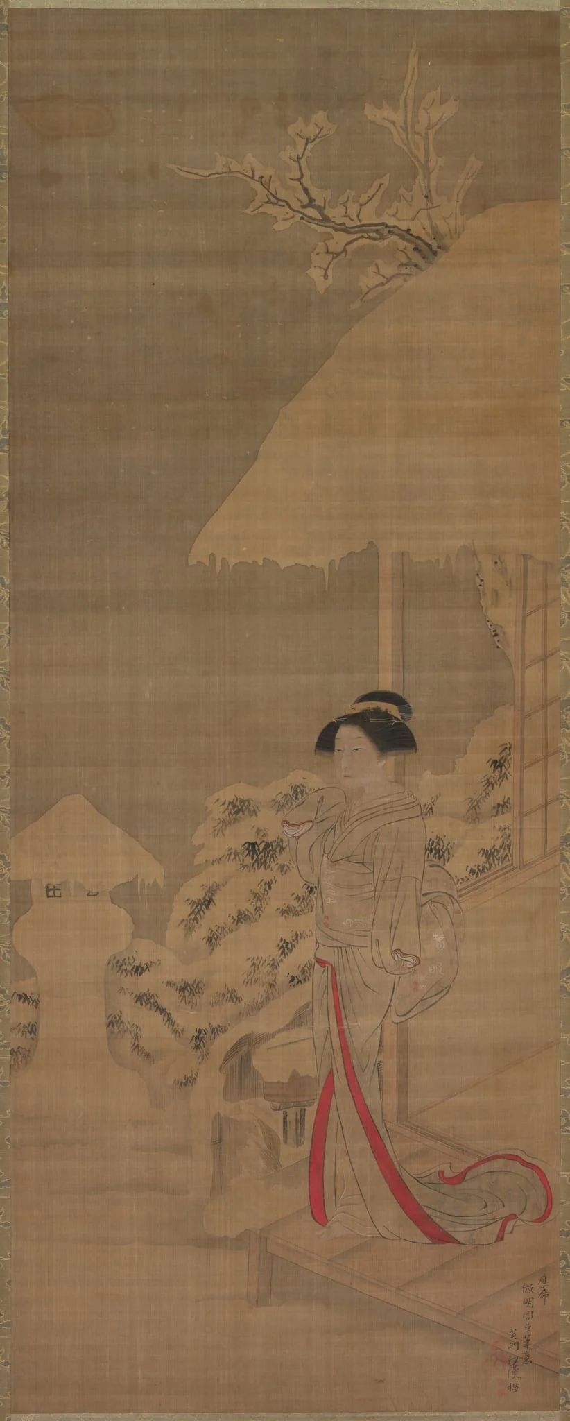Beauty (Bijin) in the Snow, detail