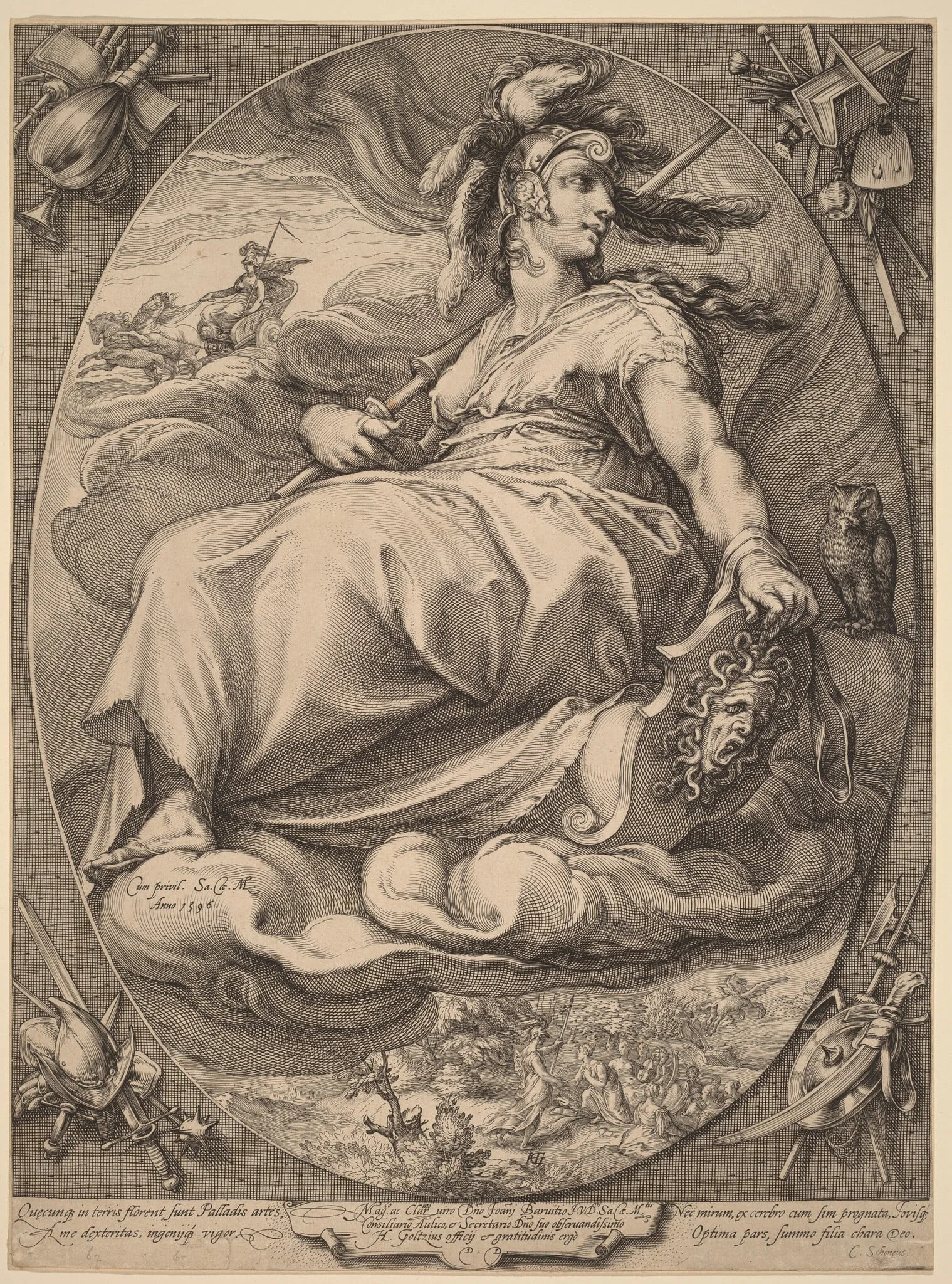Minerva, detail