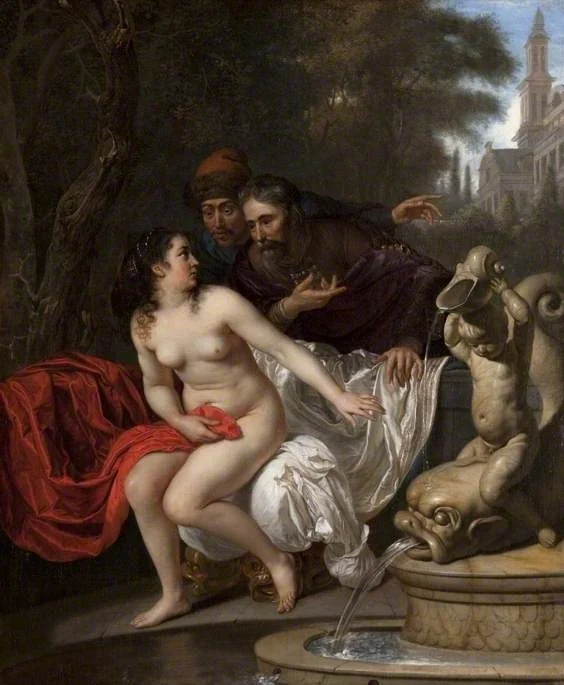 Susannah and the Elders, detail