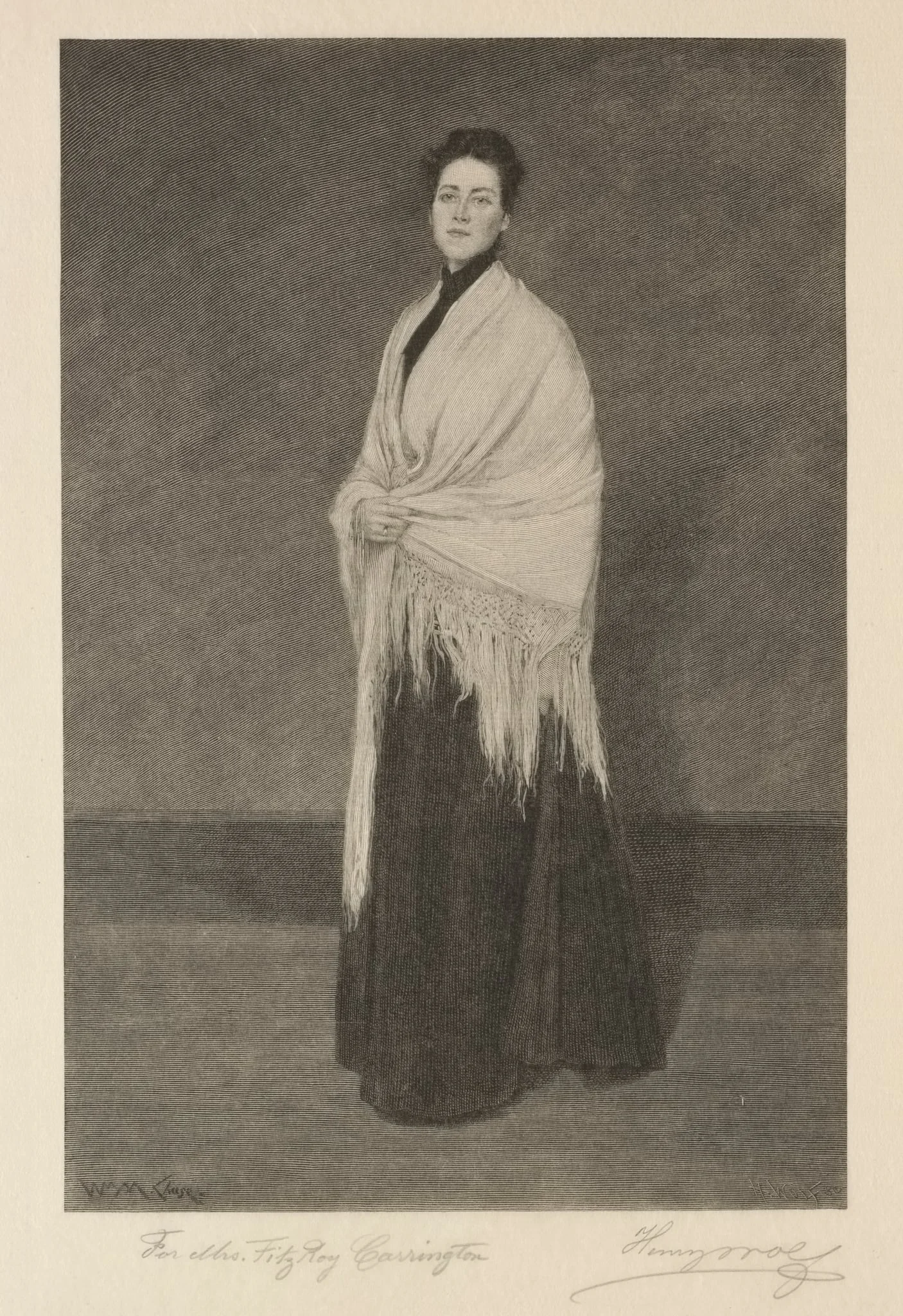 Lady with Shawl, detail