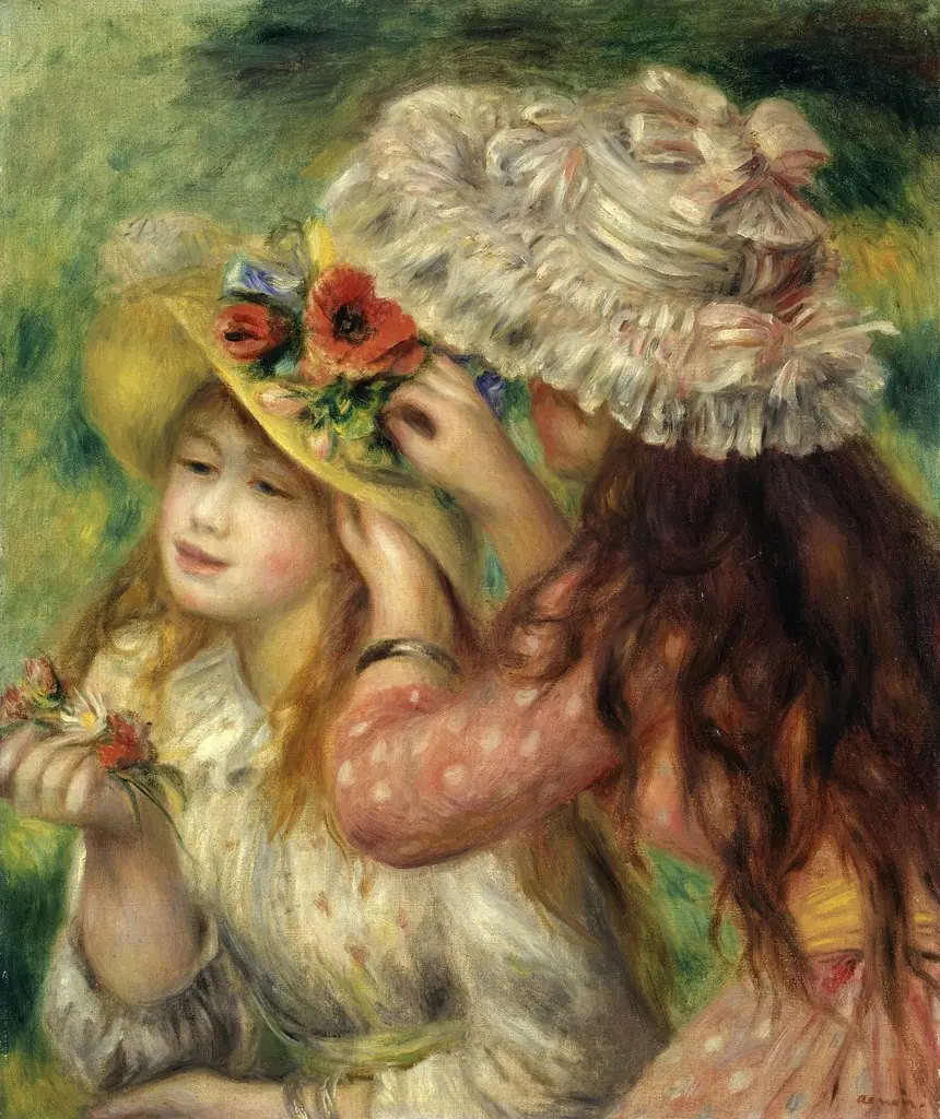 Summer Hats, by Auguste Renoir, oil, 1897