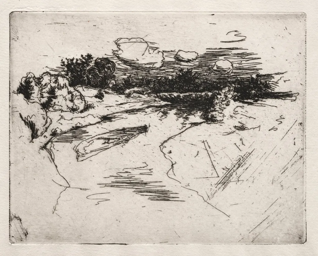 Miami River, near Cincinnati, Ohio, by John Henry Twachtman, 1880