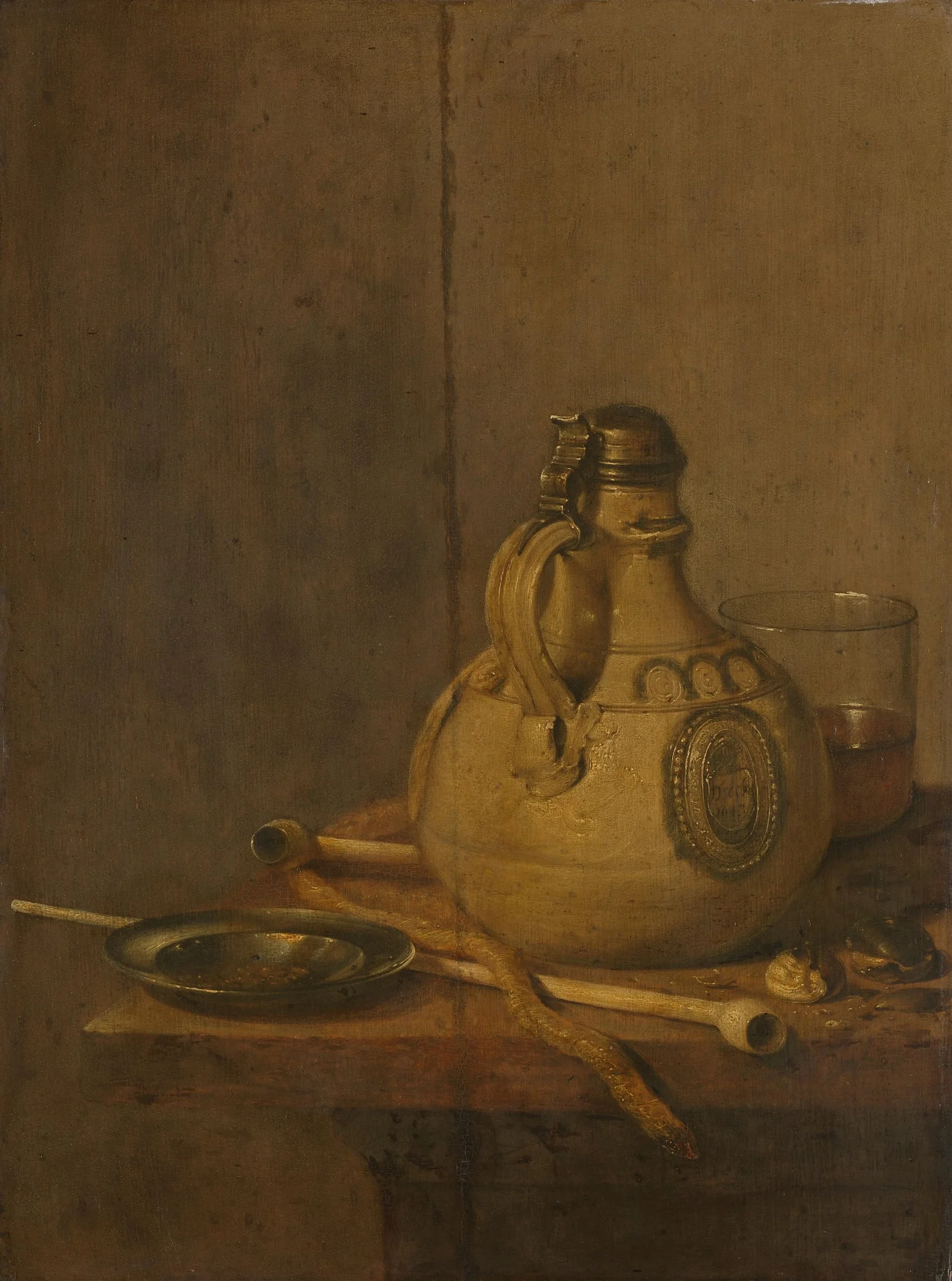 Still Life with Westerwald Jug and Smoking Paraphernalia, detail