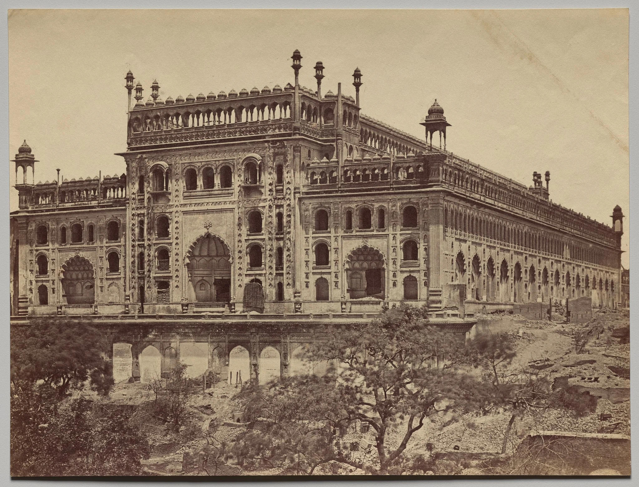 Exterior of Asaf-ud-Daula's Imambara, or Tomb, detail