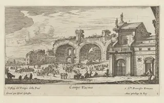 Campo Vacina, by Israël Silvestre, ink, 1650