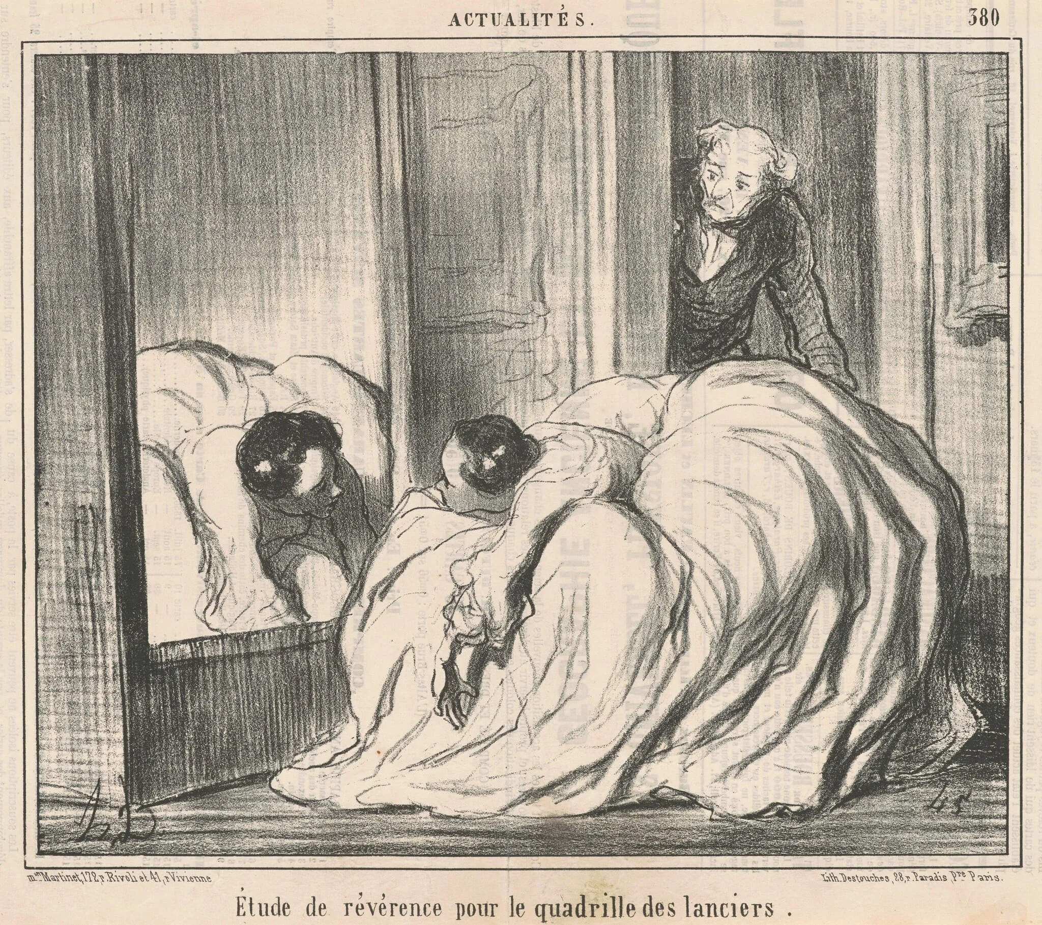 Etude de révérence pour le quadrille des lanciers, detail