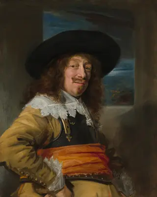Portrait of a Member of the Haarlem Civic Guard, by Frans Hals, oil, 1637