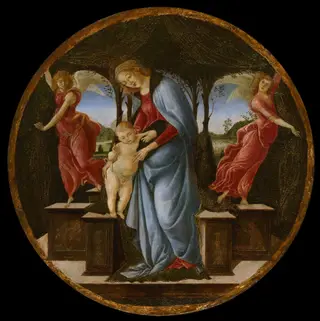 Virgin and Child with Two Angels, by Sandro Botticelli, unspecified, 1496