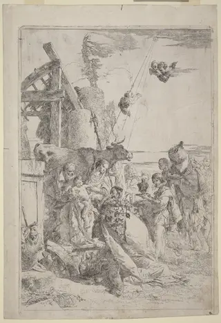 The Adoration of the Magi, by Giovanni Battista Tiepolo, ink, 1740