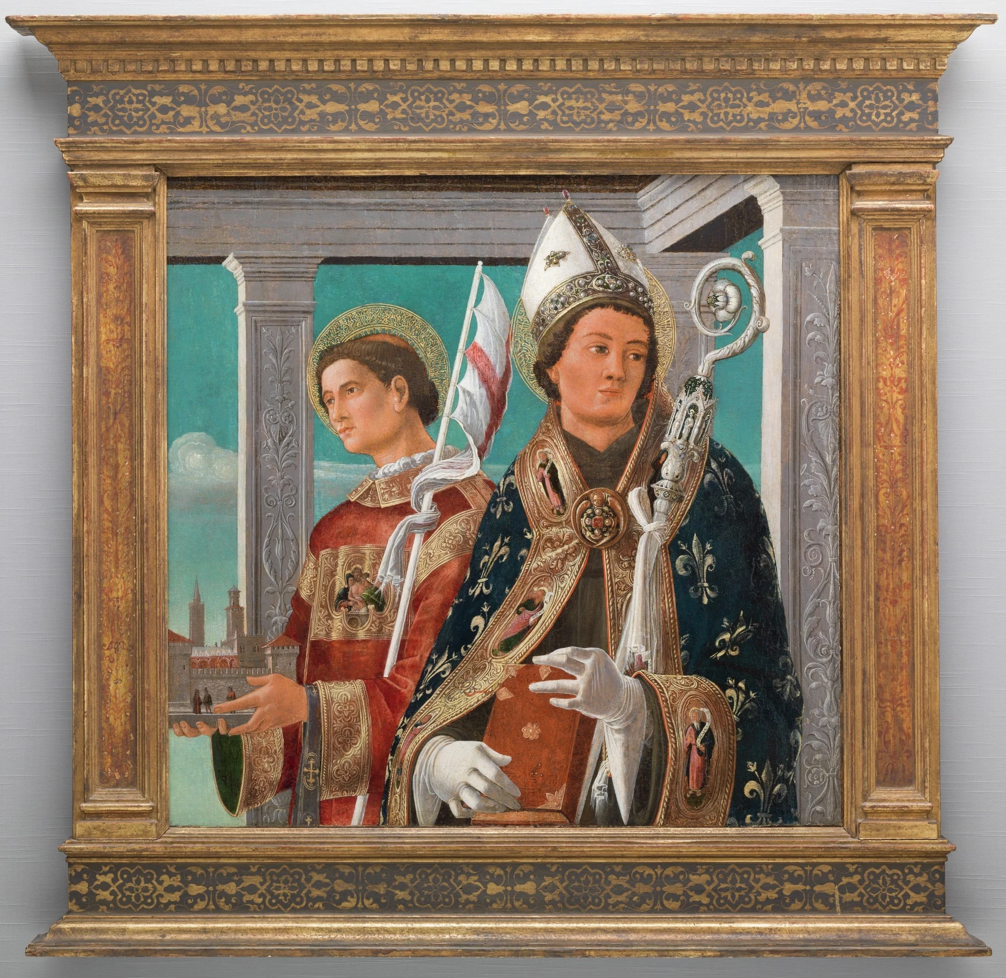 Saints Daniel of Padua and Louis of Toulouse, detail