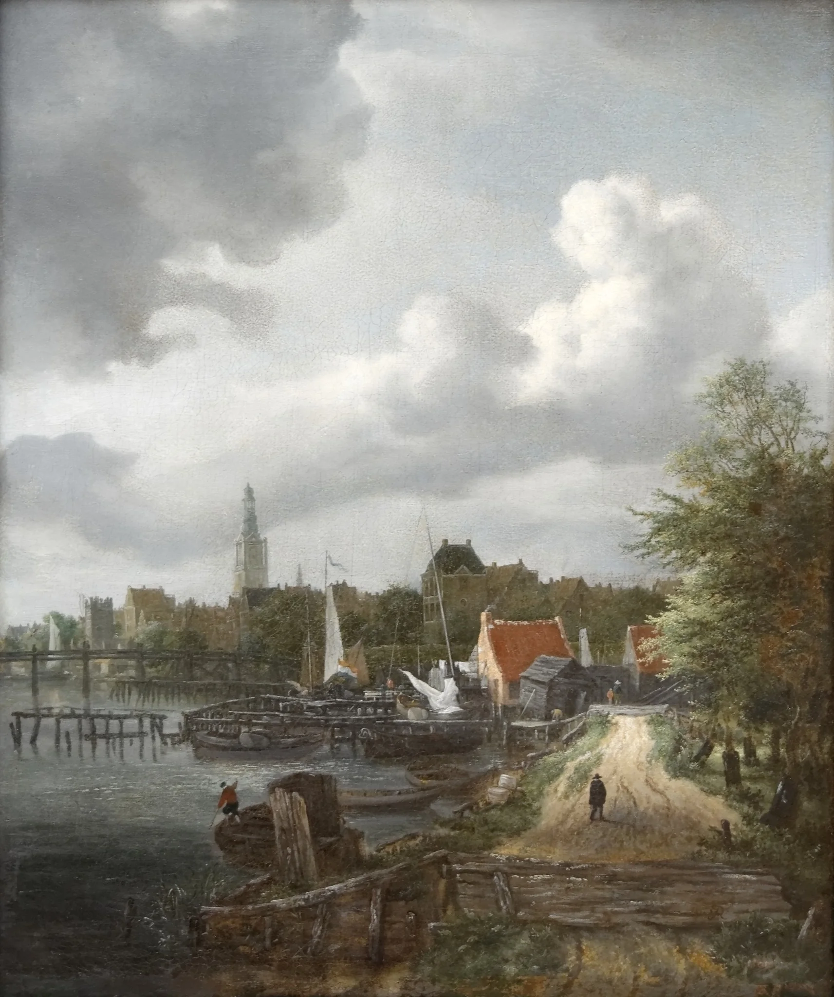 View of Binnen-Amstel in Amsterdam, detail