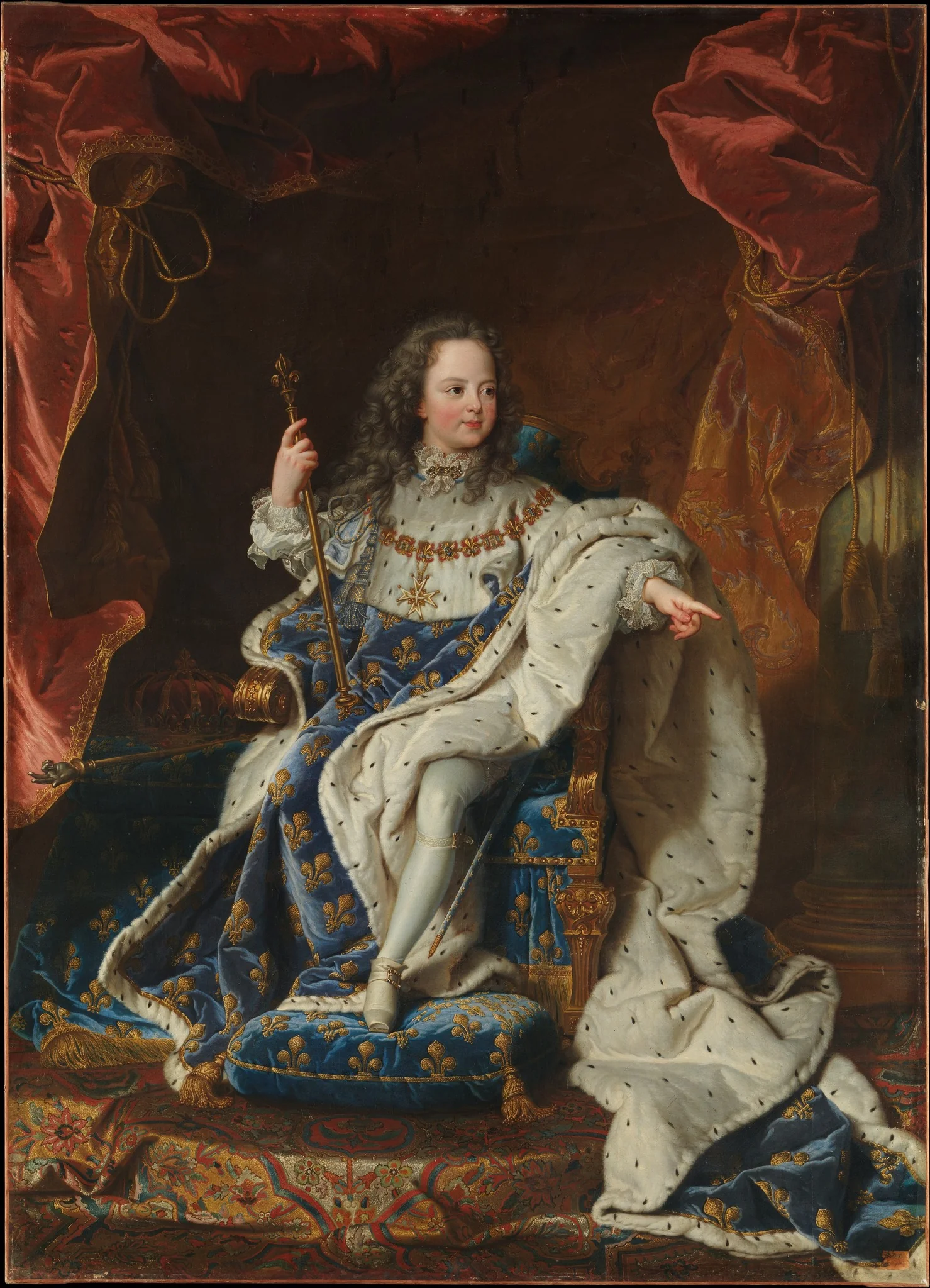 Louis XV at the Age of Five in the Costume of the Sacre, detail