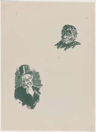 Deux croquis, by Henri-Charles Guérard, ink, 1895