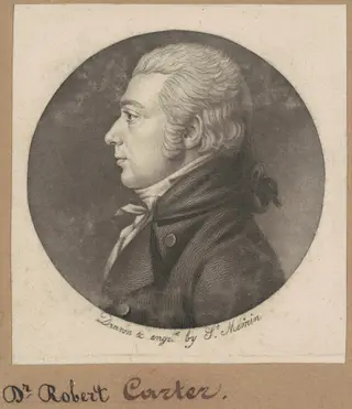 Robert Carter, by Charles B. J. Févret de Saint-Mémin, ink, 1801