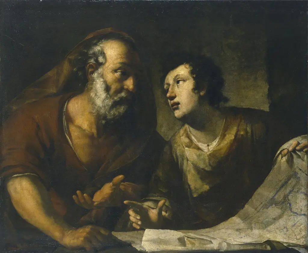Geographer, by Pier Francesco Mola, oil, 1650