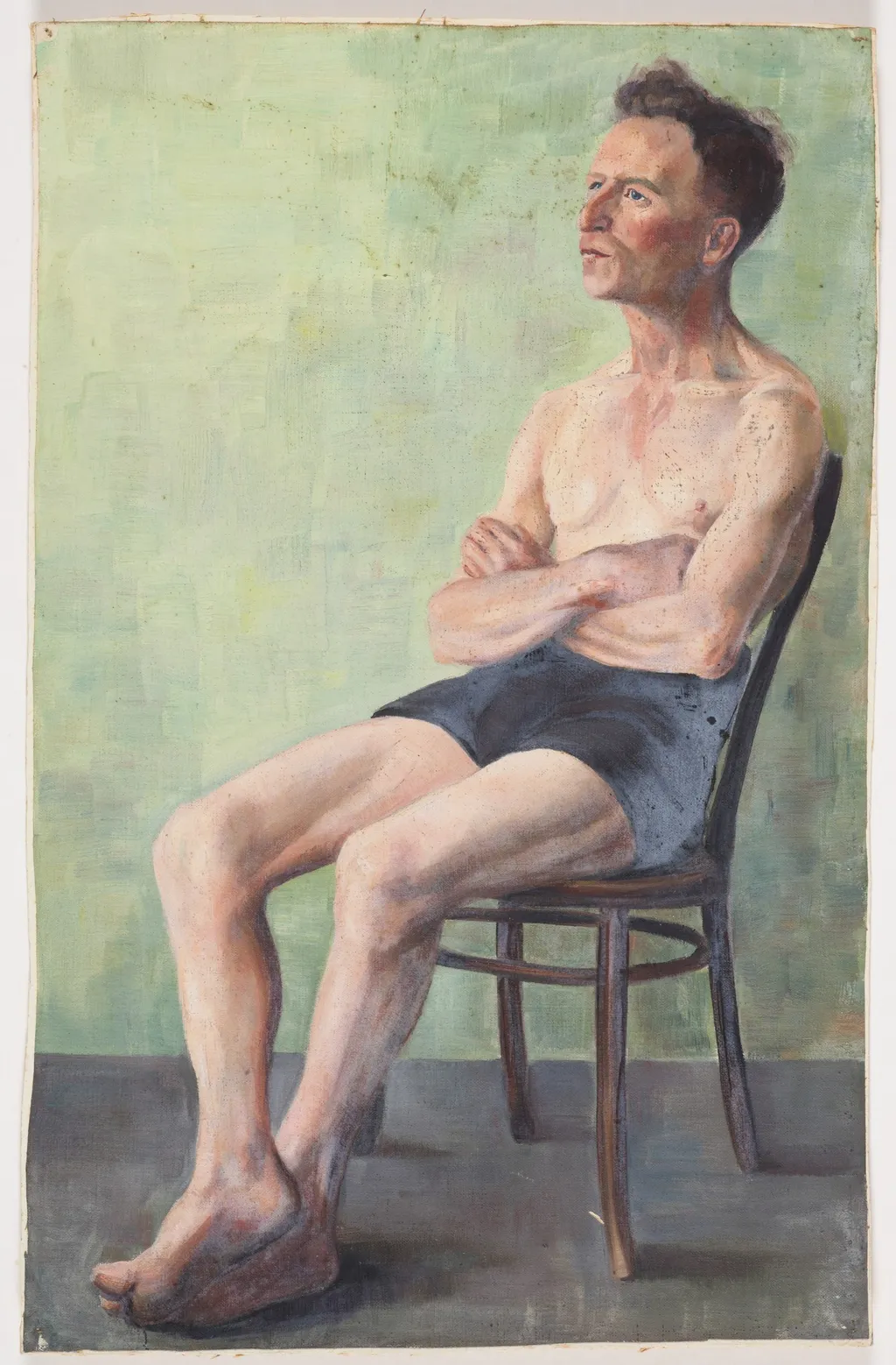 Untitled. [Man seated on a chair], by Elizabeth Berry, oil, 1932