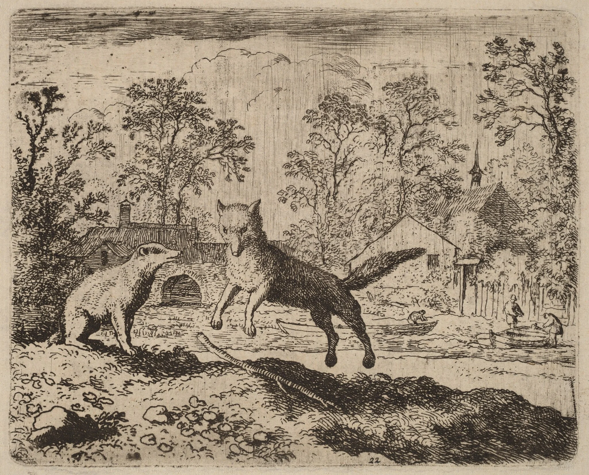 The Badger Imposes a Penance on Reynard, detail
