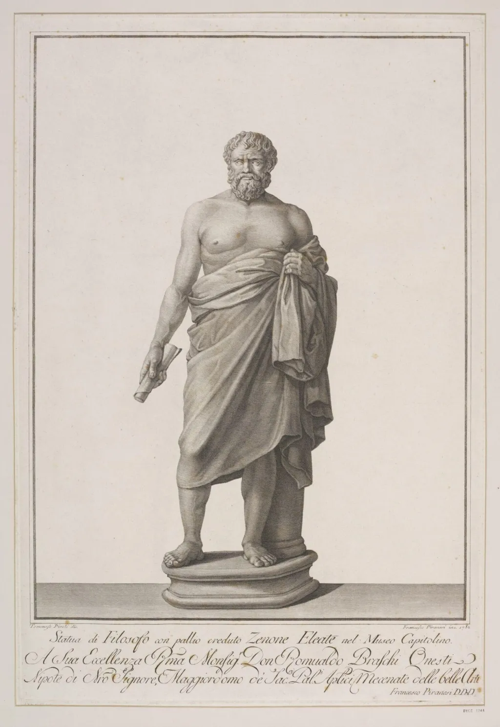 Statua di Filosofo, by Francesco Piranesi, 1850