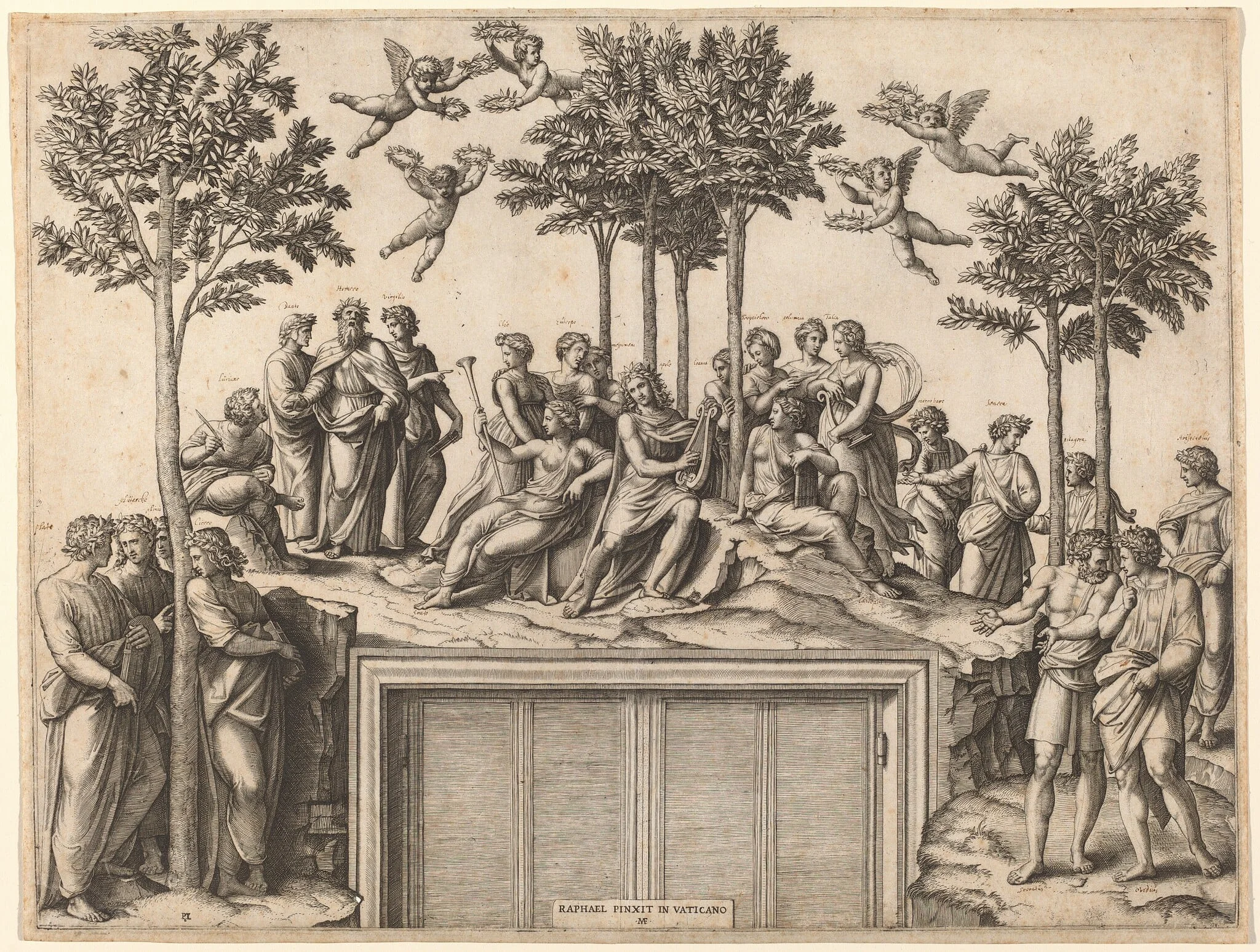 Apollo on Parnassus, detail
